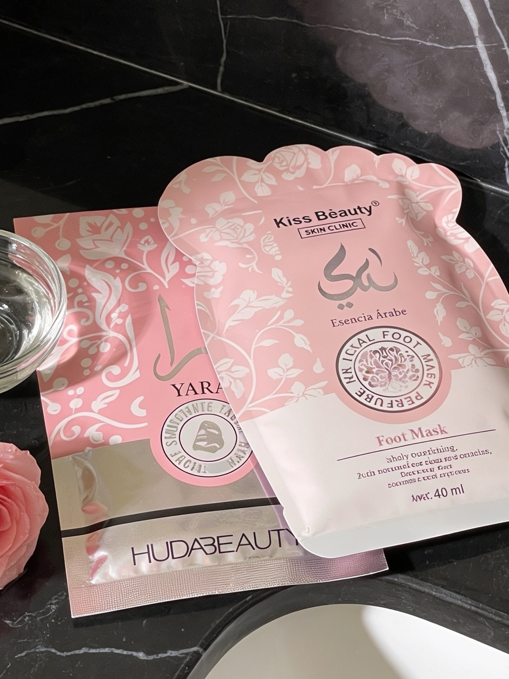 YARA Face Mask by Huda Beauty & Foot Mask by Bliss Beauty
